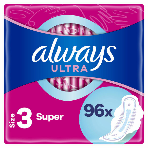 Always Ultra Hygienické Vložky Super (V2) S Křidélky 96 ks porovnat ceny