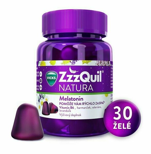 ZZZQUIL Natura želé s melatonínom lesné ovocie 30 ks porovnání ceny