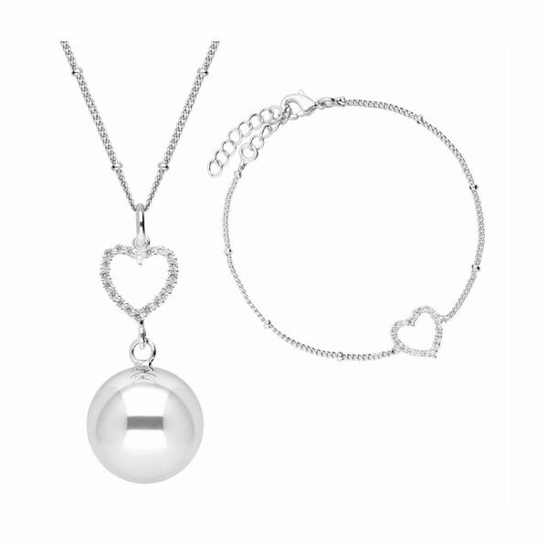 Bola Těhotenská rolnička s náramkem Crystal Heart Silver porovnání ceny