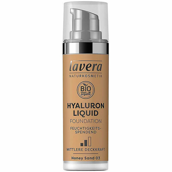 LAVERA Lehký tekutý make-up s kyselinou hyaluronovou – 03 medová 30 ml porovnat ceny