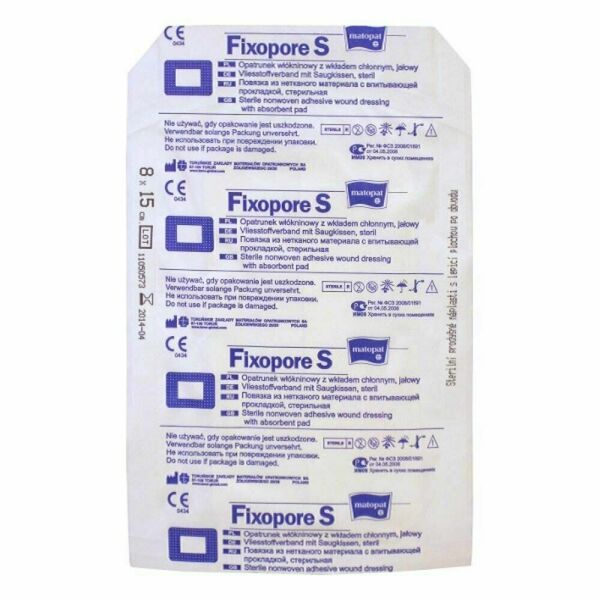 MATOPAT Fixopore S sterilní náplast 8x15 cm 1 kus porovnat ceny