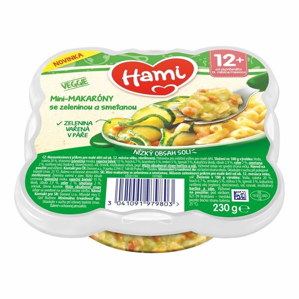 Hami Mini-makaróny se zeleninou a smetanou 230 g porovnat ceny