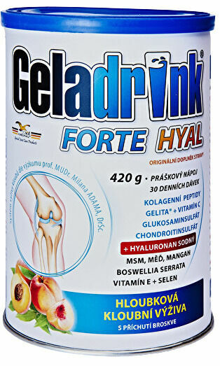 Geladrink FORTE HYAL práškový nápoj broskev 420g porovnat ceny