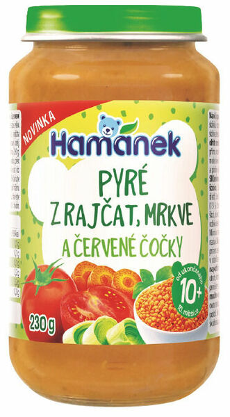 Hamánek Pyré z rajčat mrkve a červené čočky 230g porovnat ceny