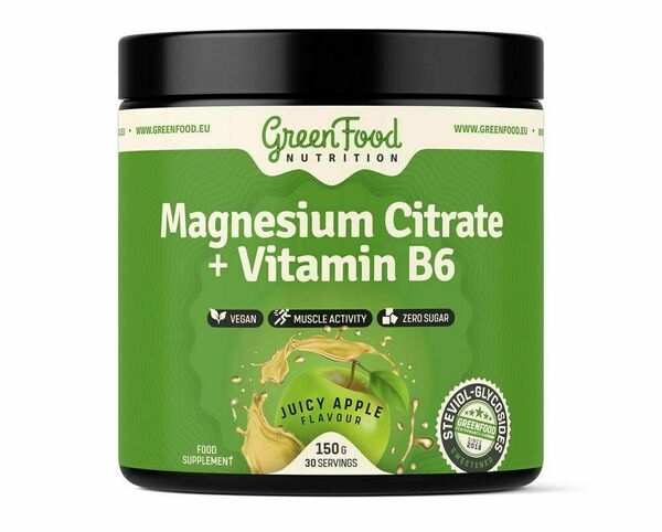 GreenFood Nutrition Magnesium Citrate + Vitamin B6 juicy apple 150 g porovnat ceny