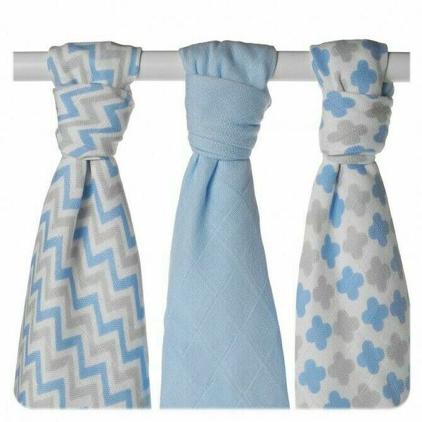 XKKO Bambusové pleny BMB Scandinavian Baby Blue MIX 70x70, 3ks porovnat ceny