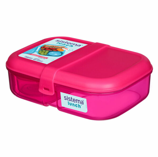 SISTEMA Lunch Krabička 3komory, kelímek růžová 1,1l porovnat ceny