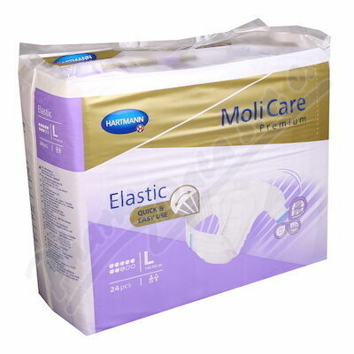 KALHOTKY ZALEPOVACÍ MOLICARE ELASTIC 8 KAPEK L BOKY 115-145CM,3200ML,24KS porovnat ceny
