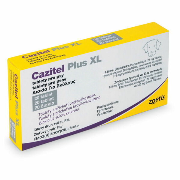 ZOETIS Cazitel Plus XL 20 tablet porovnat ceny