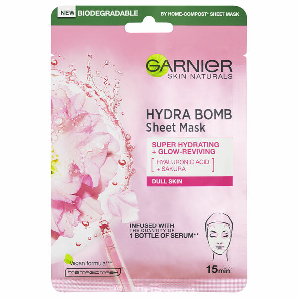 Garnier Skin Naturals Hydratační textilní maska na oživení jasu Sakura 28 g porovnat ceny