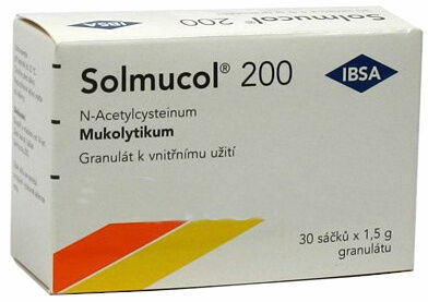 Solmucol 200mg perorální granule 30 sáčků porovnat ceny