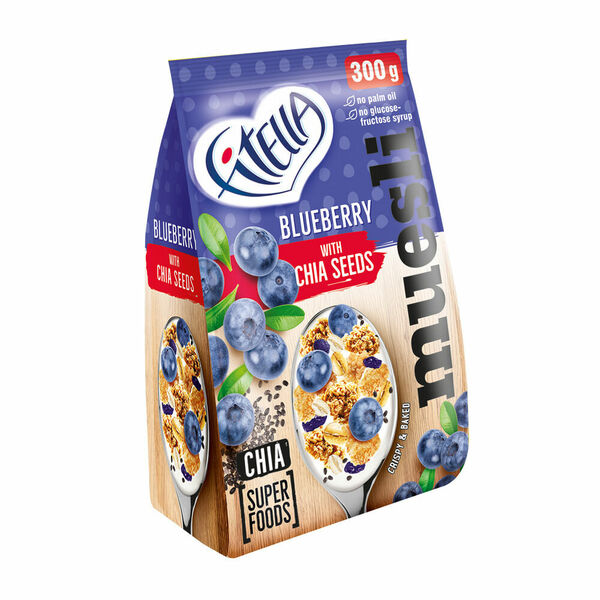 FITELLA Borůvkové muesli s chia semínky 300 g porovnat ceny