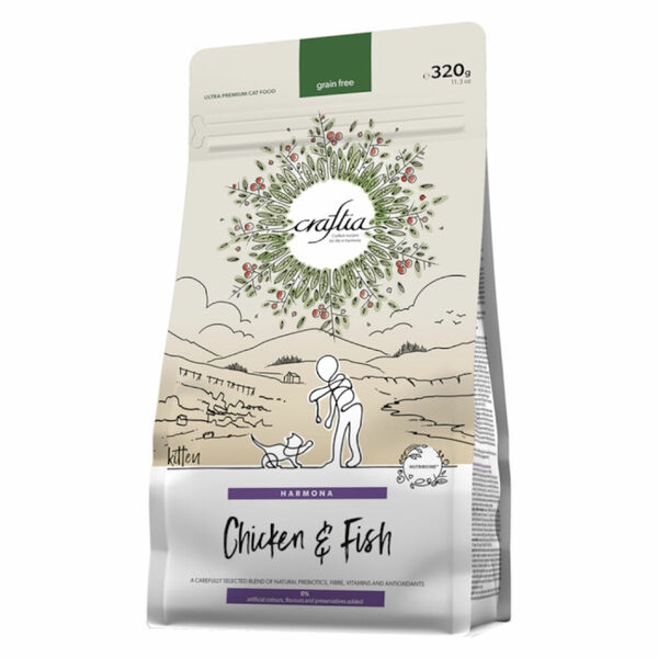 KRAFTIA Craftia Harmona Kitten Chicken&Fish Granule pro koťata 1 ks, Hmotnost balení: 320 g porovnat ceny