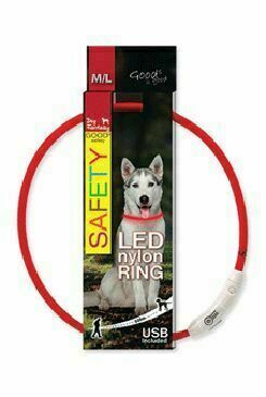 Obojek Dog Fantasy Světelný Usb červený 65cm 1ks porovnat ceny
