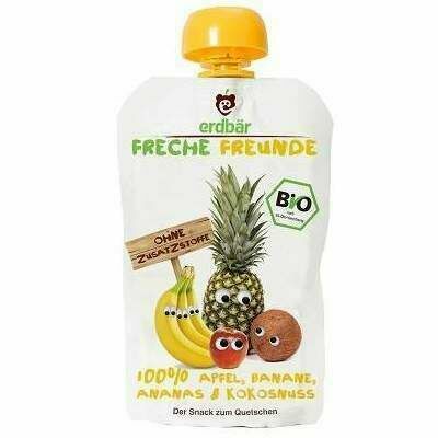 Freche Freunde BIO Ovocná kapsička Jablko, banán, ananas a kokos 100g porovnat ceny