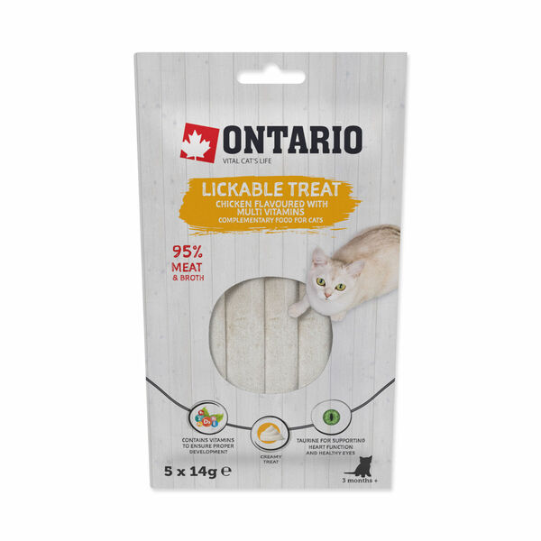 Ontario Pochoutka lízací kuřecí s multivitaminem 5x14 g porovnat ceny