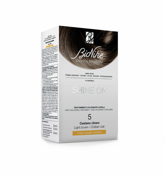 Bionike Shine on hair colouring treatment light brown barva na vlasy 75 ml světle hnědá porovnat ceny