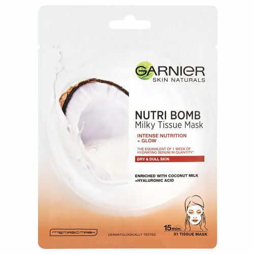 Garnier Skin Naturals Textilní pleťová maska s kokosovým mlékem pro suchou pleť 28g porovnat ceny