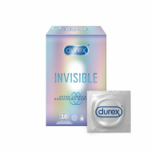 DUREX Invisible extra lubrikované kondomy 16 kusů porovnat ceny