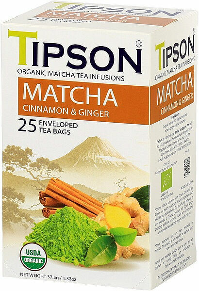 Tipson BIO Matcha Cinnamon & Ginger přebal 25 x 1.5 g porovnat ceny