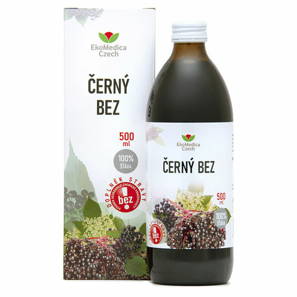 EKOMEDICA Černý bez 100% šťáva 500 ml porovnat ceny
