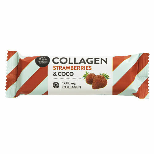HAPPYLIFE Kolagenová kokosová tyčinka - jahoda 40g porovnat ceny
