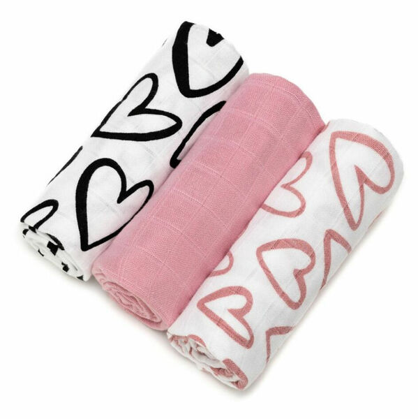 T-TOMI Bio bambusové pleny black hearts 70 x 70 cm 3 ks porovnat ceny