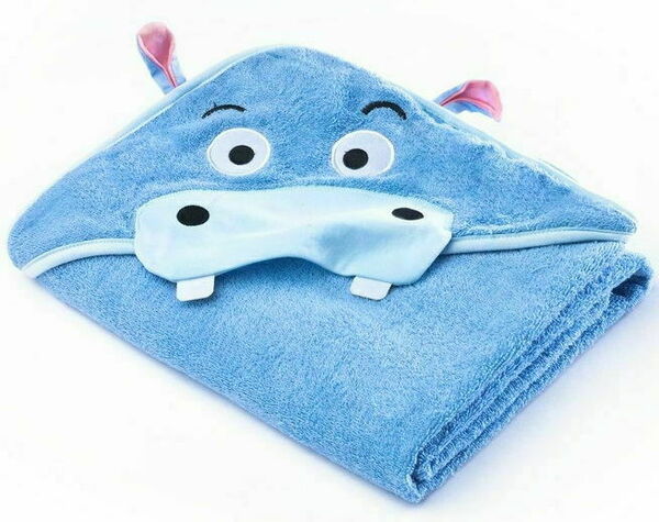 Dětská osuška Sensillo Water Friends 100x100 cm blue hippo porovnat ceny