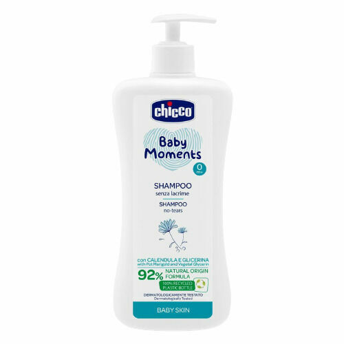 CHICCO Šampon na vlasy s dávkovačem Baby Moments 92 % přírodních složek 500ml porovnat ceny