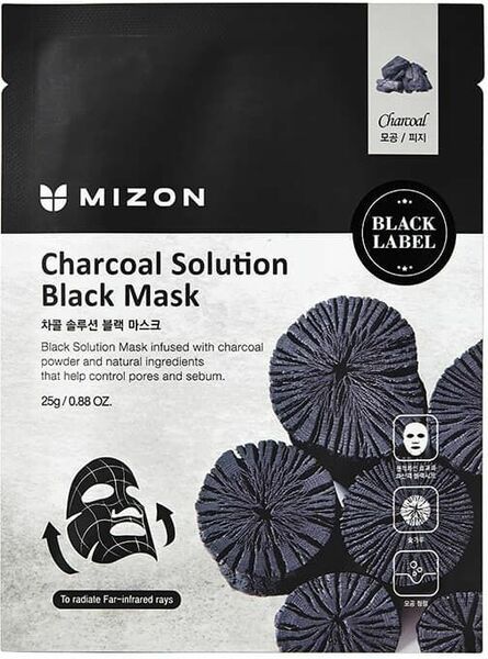 Mizon Charcoal Black Mask, čisticí maska s dřevěným uhlím 25g porovnat ceny