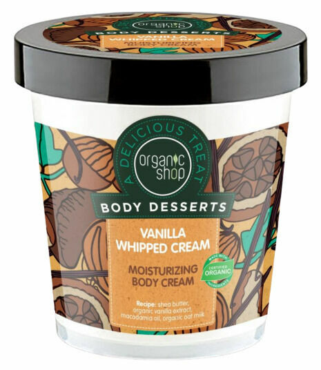 Organic Shop, Vanilka & Bambucké máslo,Tělový krém,450ml porovnat ceny