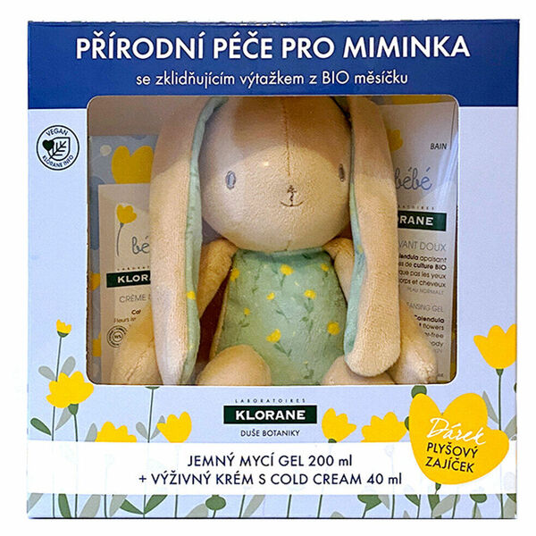 KLORANE Bebe gel, krém a plyšový zajíček Dárkové balení porovnat ceny
