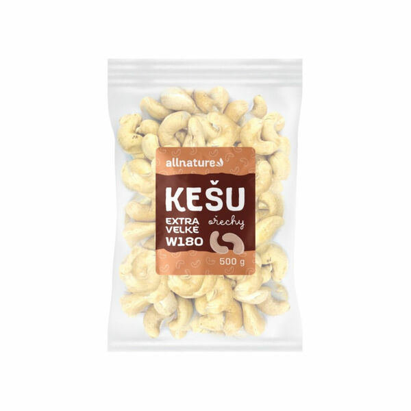 ALLNATURE Kešu ořechy extra velké w180 500 g porovnat ceny