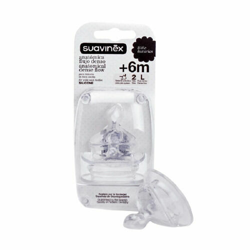 Suavinex Savička širokohrdlá anatomická silikon S2/L - 2ks porovnat ceny