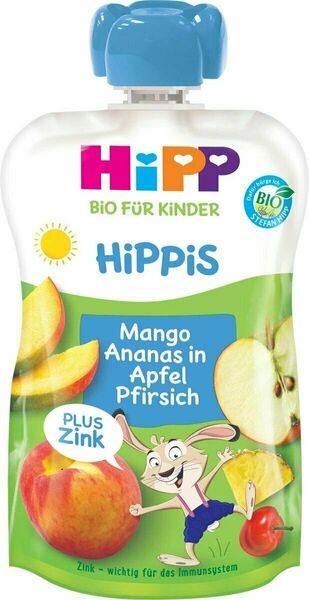 HiPP BIO Jablko-Broskev-Mango-Ananas + zinek 100 g porovnat ceny