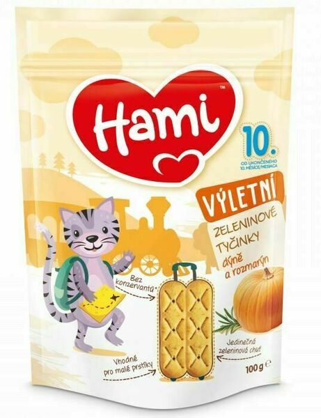 HAMI Výletní zeleninové tyčinky dýně a rozmarýn 100g porovnat ceny