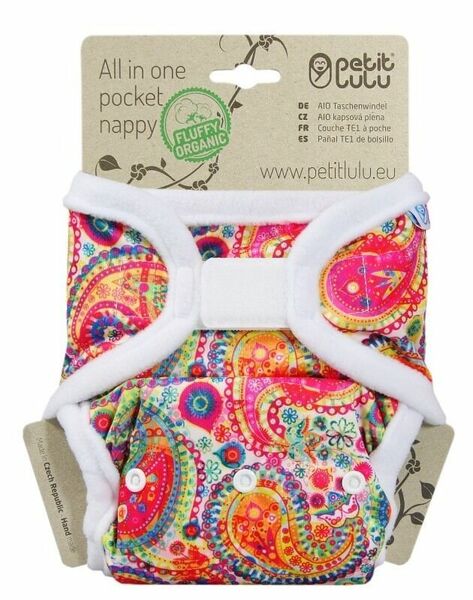Petit Lulu All In One kapsová plena suchý zip - Barevný Orient porovnat ceny