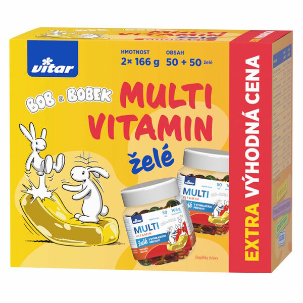 VITAR KIDS Multivitamin želé Bob a Bobek DUOPACK 2 x 50 kusů porovnat ceny