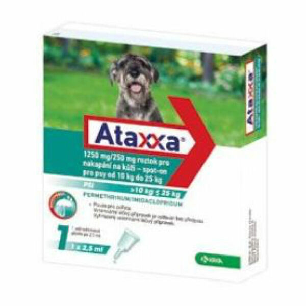 ATAXXA Spot-on Dog L 1250mg/250mg 1x2,5 ml porovnat ceny