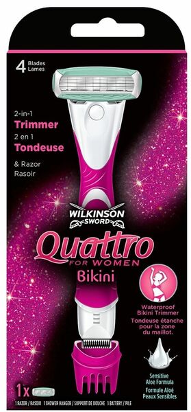 Wilkinson Sword Quattro for Women Bikini - Holicí strojek + 1 náhradní hlavice porovnat ceny