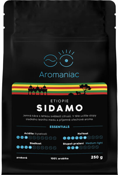 Aromaniac Etiopie Sidamo, zrnková 250 g porovnat ceny