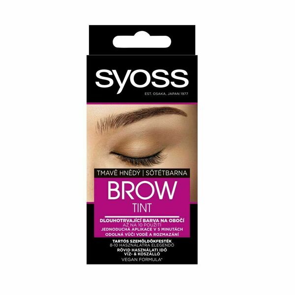Syoss Brow Tint barva na obočí tmavě hnědá 17 ml porovnání ceny