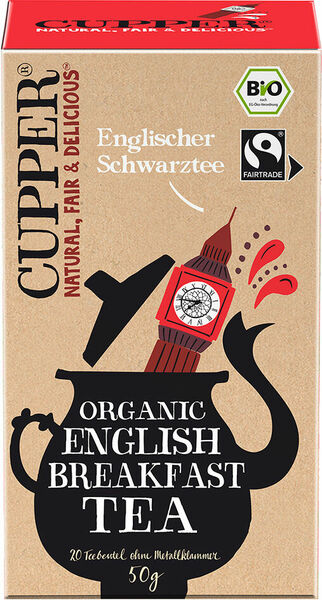 Cupper Bio černý čaj English Breakfast Cupper 20 x 2.5 g porovnat ceny