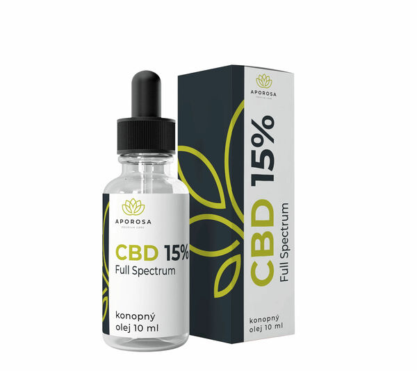 Aporosa CBD 15% Full Spectrum konopný olej 10ml porovnat ceny