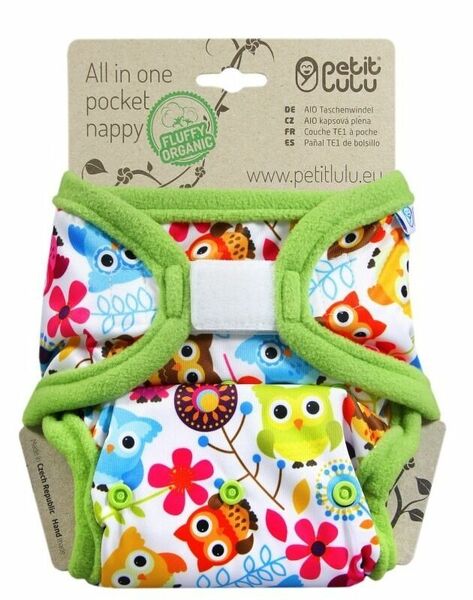 Petit Lulu All In One kapsová plena suchý zip - Veselé sovičky porovnat ceny
