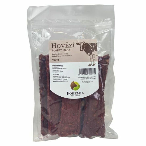 BOHEMIA PET FOOD Hovězí plátky pro psy 100 g porovnat ceny