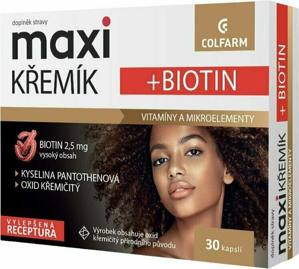 Colfarm maxi Křemík + Biotin, 30 kapslí porovnat ceny