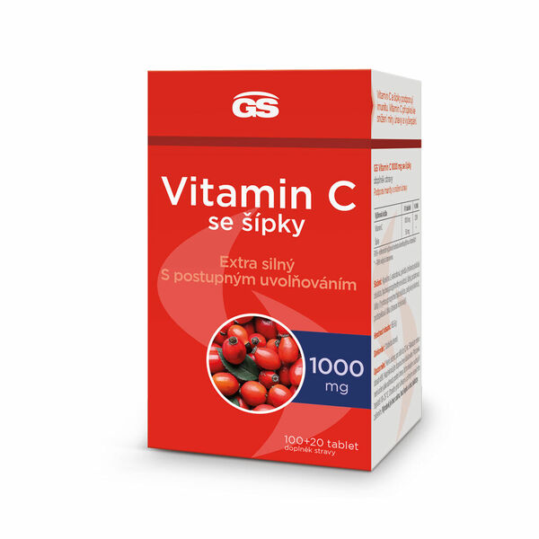 GS Vitamin C 1000 se šípky 100+20 tablet porovnat ceny