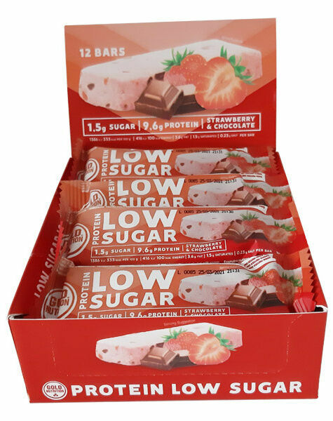 GoldNutrition Protein Bar Low Sugar jahoda a čokoláda 12x30g porovnat ceny