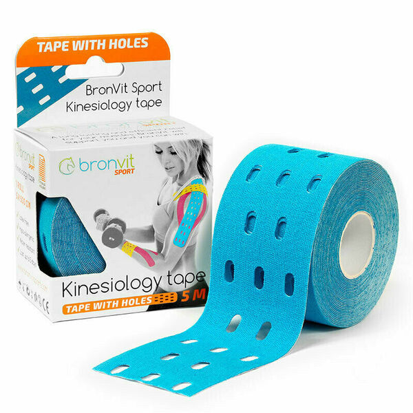 BronVit Sport Kinesio Tape děrovaný 5 cm x 5 m tejpovací páska modrá porovnat ceny